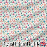 Watercolor Pastel Gem Diamond Seamless Pattern Digital Print Fabric by the Metre UK Sewing Quilting Textile