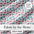 Watercolor Gem Crystal Seamless Pattern on White Digital Print Fabric by the Metre UK Sewing Quilting Textile
