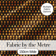 Autumn Golden Leaf Seamless Pattern on Dark Brown Background Digital Print Fabric by the Metre UK Sewing Quilting Textile