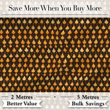Autumn Golden Leaf Seamless Pattern on Dark Brown Background Digital Print Fabric by the Metre UK Sewing Quilting Textile