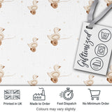 Cute Wooden Duck Toy Seamless Pattern on Soft Neutral Background Digital Print Fabric by the Metre UK Sewing Quilting Textile