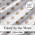 Vintage Spinning Top Toy Seamless Pattern on Soft Neutral Background Digital Print Fabric by the Metre UK Sewing Quilting Textile