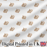 Vintage Spinning Top Toy Seamless Pattern on Soft Neutral Background Digital Print Fabric by the Metre UK Sewing Quilting Textile
