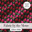 Dragon Fruit Pattern with Green Leaves on Dark Background Digital Print Fabric by the Metre UK Sewing Quilting Textile