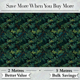 Vintage Pine Tree Repeat Pattern on Beige Background Digital Print Fabric by the Metre UK Sewing Quilting Textile