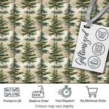 Pine Branch with White Blossom Pattern on Light Background Digital Print Fabric by the Metre UK Sewing Quilting Textile