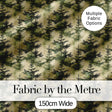 Watercolour Forest Pine Tree  with Layered Green Tones and Abstract Texture Digital Print Fabric by the Metre UK Sewing Quilting Textile