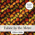 Vibrant Autumn Leaf Pattern with Mixed Maple Leaves on Dark Background Digital Print Fabric by the Metre UK Sewing Quilting Textile
