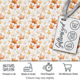 Soft Watercolour Maple Leaves in Beige and Warm Orange on Light Background Digital Print Fabric by the Metre UK Sewing Quilting Textile