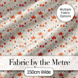 Minimal Orange Maple Leaves with Scattered Black Dots on Neutral Background Digital Print Fabric by the Metre UK Sewing Quilting Textile
