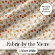 Neutral Autumn Maple Leaves in Soft Beige and Orange Tones on Light Background Digital Print Fabric by the Metre UK Sewing Quilting Textile