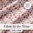 Rich Autumn Leaves in Deep Orange and Dark Green with Berry Detail Digital Print Fabric by the Metre UK Sewing Quilting Textile