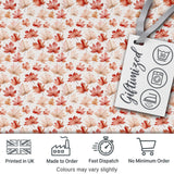Rich Autumn Leaves in Deep Orange and Dark Green with Berry Detail Digital Print Fabric by the Metre UK Sewing Quilting Textile