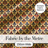 Embossed Cream Fleur de Lis Pattern with Subtle Raised Texture Digital Print Fabric by the Metre UK Sewing Quilting Textile