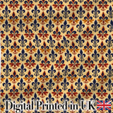 Embossed Cream Fleur de Lis Pattern with Subtle Raised Texture Digital Print Fabric by the Metre UK Sewing Quilting Textile