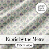 Soft Pastel Green and Lavender Fleur de Lis Ornamental Pattern Digital Print Fabric by the Metre UK Sewing Quilting Textile