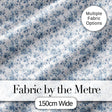 Vintage Blue Floral Rose Botanical Seamless Pattern Digital Print Fabric by the Metre UK Sewing Quilting Textile