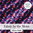 Watercolor Nebula Galaxy Pink Purple Space Seamless Pattern Artistic Digital Print Fabric by the Metre UK Sewing Quilting Textile