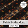 Dark Brown Gold Nebula Galaxy Space Seamless Pattern Moody Cosmic Digital Print Fabric by the Metre UK Sewing Quilting Textile