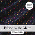 Neon Galaxy Swirl Dots Cosmic Space Seamless Pattern Night Sky Digital Print Fabric by the Metre UK Sewing Quilting Textile