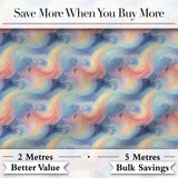 Soft Pastel Swirl Galaxy Space Seamless Pattern Dreamy Cosmic Digital Print Fabric by the Metre UK Sewing Quilting Textile