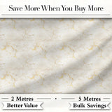 Luxurious White Marble with Gold Veins Seamless Pattern Digital Print Fabric by the Metre UK Sewing Quilting Textile