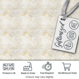 Luxurious White Marble with Gold Veins Seamless Pattern Digital Print Fabric by the Metre UK Sewing Quilting Textile