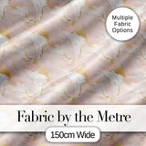 Elegant White Marble with Gold Veining Seamless Pattern Digital Print Fabric by the Metre UK Sewing Quilting Textile