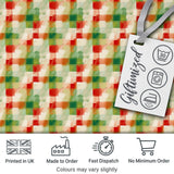 Watercolour Green Check Plaid Brushstroke Seamless Pattern Digital Print Fabric by the Metre UK Sewing Quilting Textile