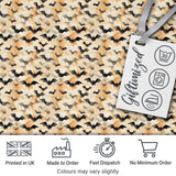 Soft Neutral Bats and Misty Clouds Subtle Halloween   Elegant Beige Tones Digital Print Fabric by the Metre UK Sewing Quilting Textile