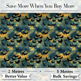 Starry Night Swirling Sky with Bats Artistic Van Gogh Style Halloween   Digital Print Fabric by the Metre UK Sewing Quilting Textile