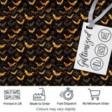 Elegant Gold and Black Bats with Decorative Night Sky Halloween Seamless  Digital Print Fabric by the Metre UK Sewing Quilting Textile