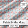 Soft Pastel Decorative Tile Floral Motif Seamless Pattern Digital Print Fabric by the Metre UK Sewing Quilting Textile