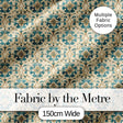 Classic Blue White Tile Floral Portuguese Style Seamless Pattern Digital Print Fabric by the Metre UK Sewing Quilting Textile