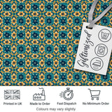 Floral Daisy Motif Cream Orange Seamless Pattern Digital Print Fabric by the Metre UK Sewing Quilting Textile