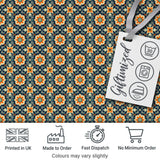 Beige Brown Vintage Floral Tile Classic Seamless Pattern Digital Print Fabric by the Metre UK Sewing Quilting Textile