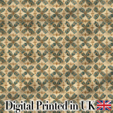 Soft Pastel Floral Tile Pink Green Seamless Pattern Digital Print Fabric by the Metre UK Sewing Quilting Textile