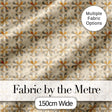 Neutral Beige and Ochre Elegant Floral Tile  with Subtle Vintage Symmetry Digital Print Fabric by the Metre UK Sewing Quilting Textile