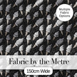 Monochrome Ice Cream Cone Pattern on Black with Swirl Texture Background Digital Print Fabric by the Metre UK Sewing Quilting Textile