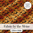 Cute Cartoon Pumpkin Toss Pattern on Dark Night Background Halloween Fabric Digital Print Fabric by the Metre UK Sewing Quilting Textile