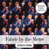 Orange Jellyfish Underwater Ocean  on Dark Blue Background  Digital Print Fabric by the Metre UK Sewing Quilting Textile