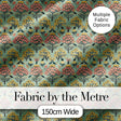 Floral Botanical Bush Pattern with Yellow and Coral Blossoms Seamless Design Digital Print Fabric by the Metre UK Sewing Quilting Textile