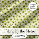 Minimal Kiwi Slice and Seed Scatter Seamless Pattern on Soft Beige Background Digital Print Fabric by the Metre UK Sewing Quilting Textile