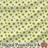 Minimal Kiwi Slice and Seed Scatter Seamless Pattern on Soft Beige Background Digital Print Fabric by the Metre UK Sewing Quilting Textile
