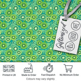 Bold Kiwi Citrus Mix Dense Seamless Pattern on Teal Background Digital Print Fabric by the Metre UK Sewing Quilting Textile