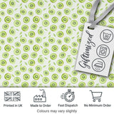 Kiwi Slice and Leaf Botanical Seamless Pattern on Light Background Digital Print Fabric by the Metre UK Sewing Quilting Textile