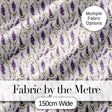 Delicate Lavender Meadow Floral Pattern with Light Watercolour Style Digital Print Fabric by the Metre UK Sewing Quilting Textile