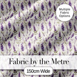 Delicate Lavender Meadow Floral Pattern with Light Watercolour Style Digital Print Fabric by the Metre UK Sewing Quilting Textile