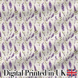 Delicate Lavender Meadow Floral Pattern with Light Watercolour Style Digital Print Fabric by the Metre UK Sewing Quilting Textile