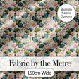 Classic Lotus Flower Pattern with Soft Pink Blooms and Green Leaves Digital Print Fabric by the Metre UK Sewing Quilting Textile